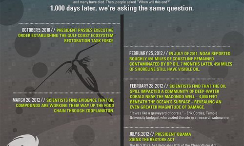 BP Oil Spill 1,000 Days Later Infographic
