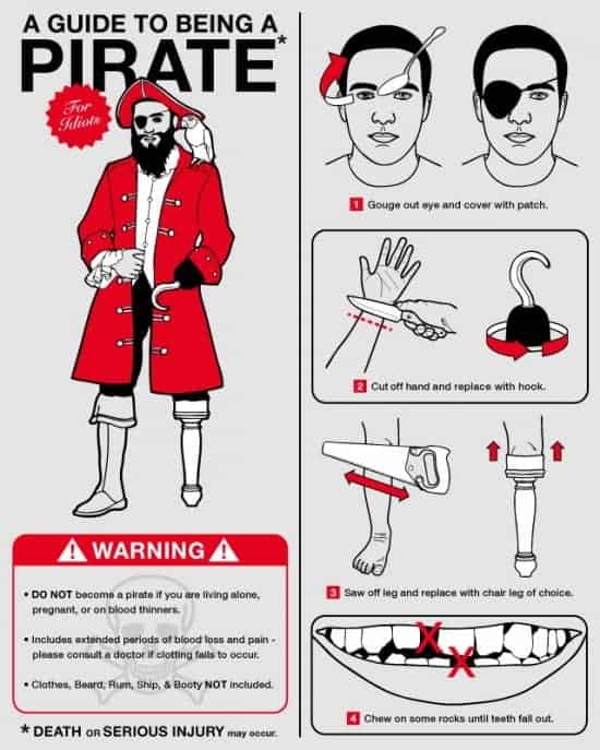 A Guide To Being A Pirate Infographic