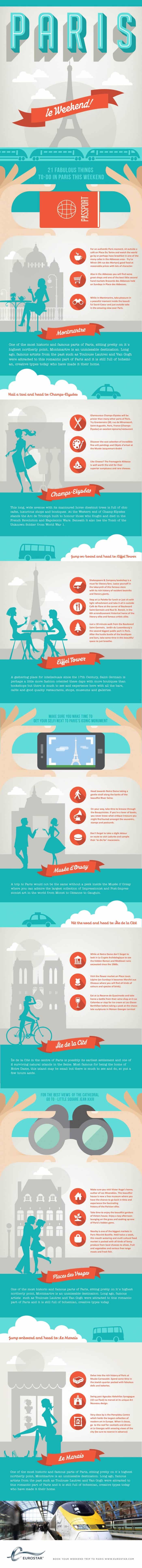 21 Fabulous Things To-Do in Paris Infographic
