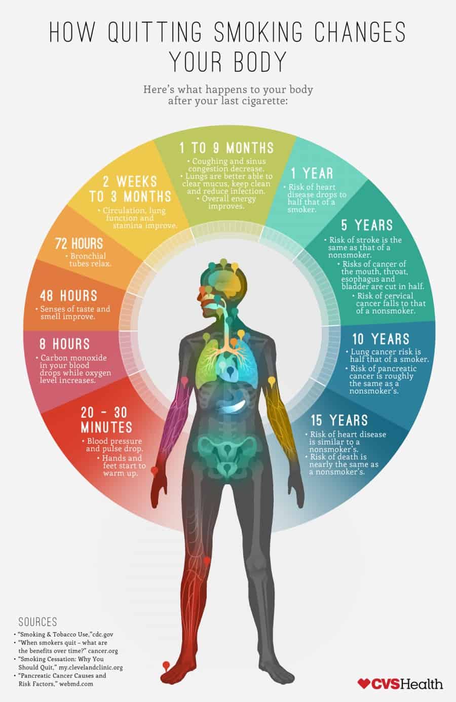 What Happens To Your Body After Your Last Cigarette Daily Infographic