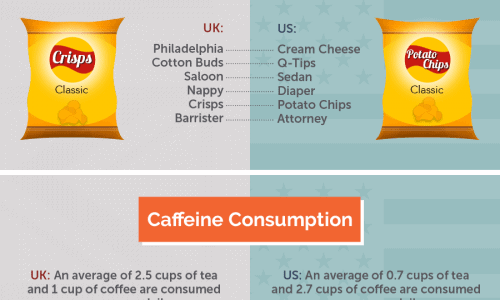 Infographic about housing differences between the UK and the US.
