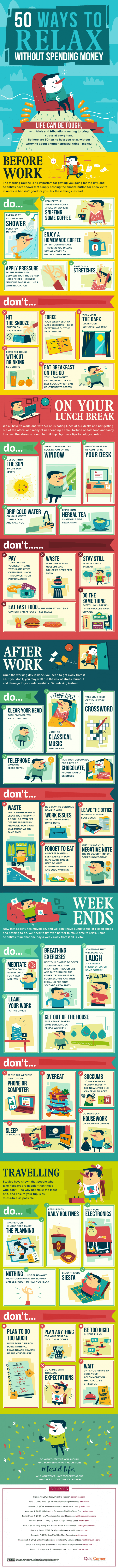 Infographic that will teach you how to relax your mind and body.