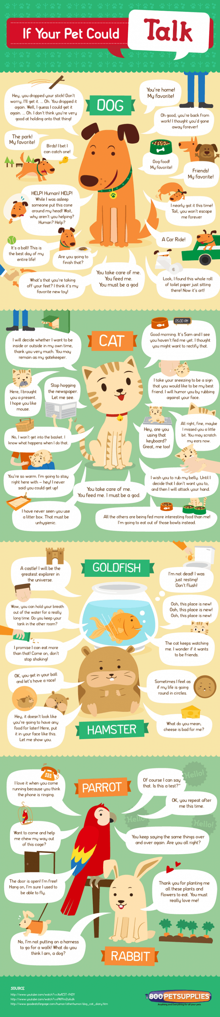 If your pet could talk - infographic