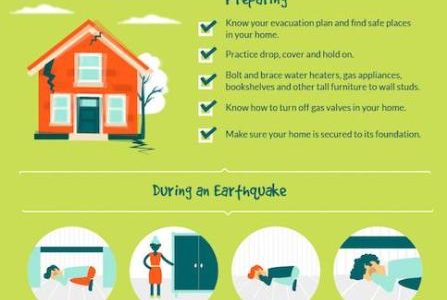 shows the steps you should take in case of a natural disaster