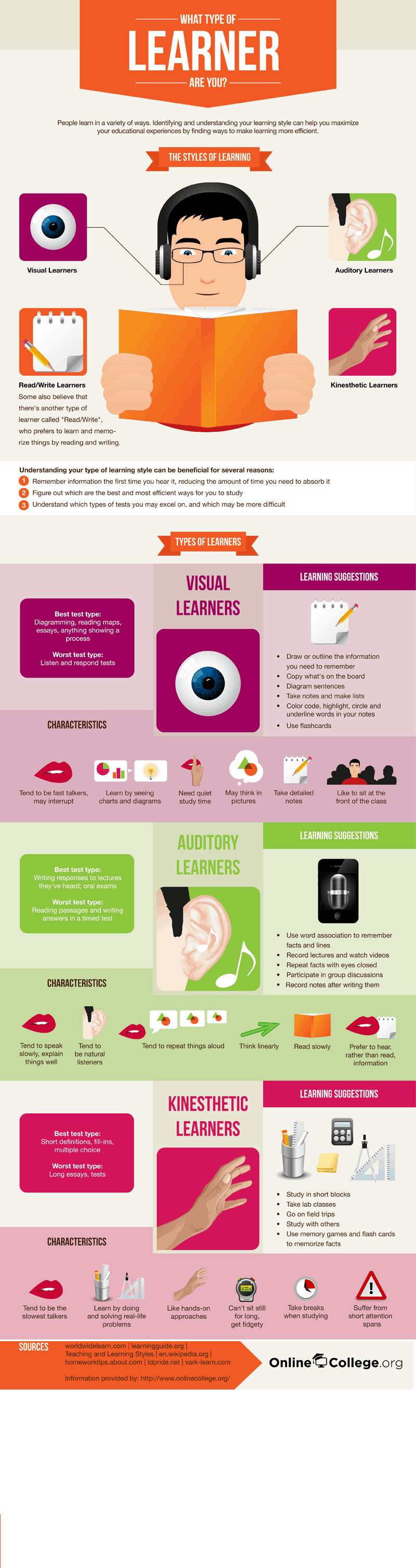 What Type Of Learner Are You Daily Infographic