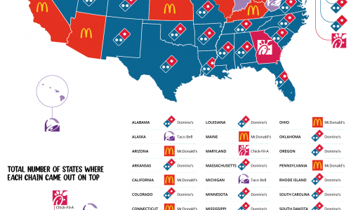most popular fast food restaurant by state