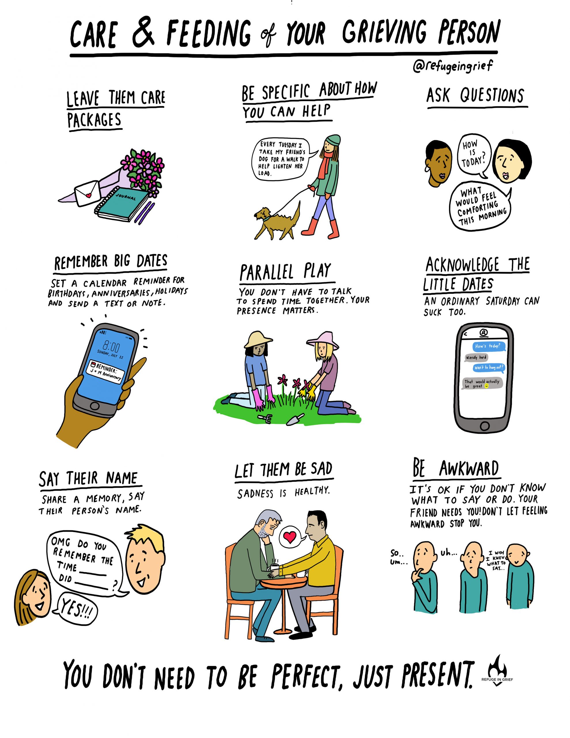 9 Ways To Support A Grieving Person Daily Infographic