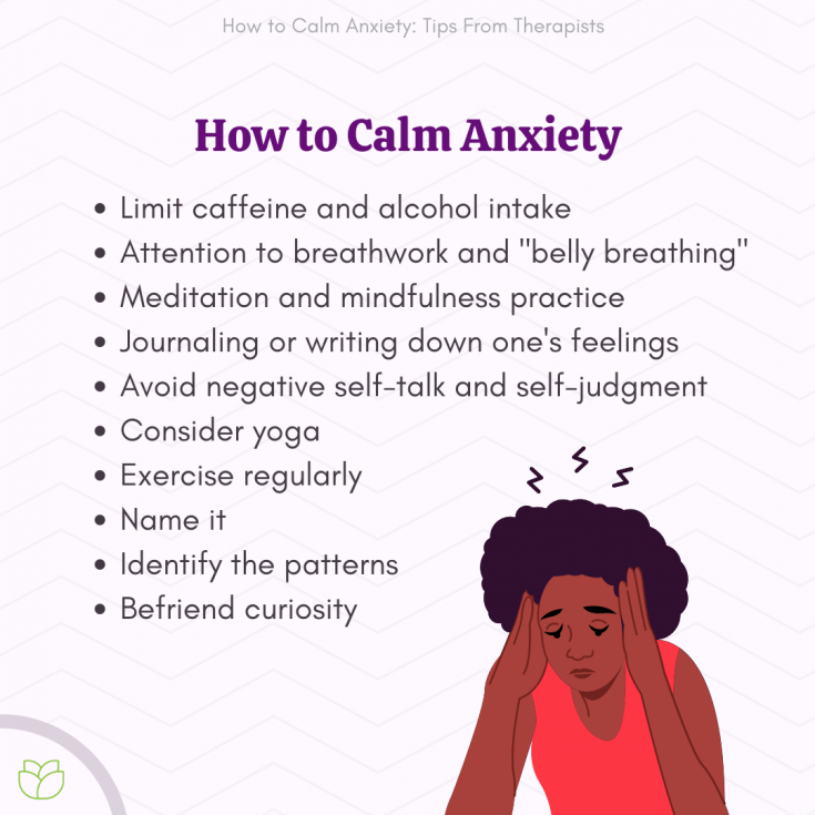 10 Tips On How To Calm Your Anxiety Daily Infographic