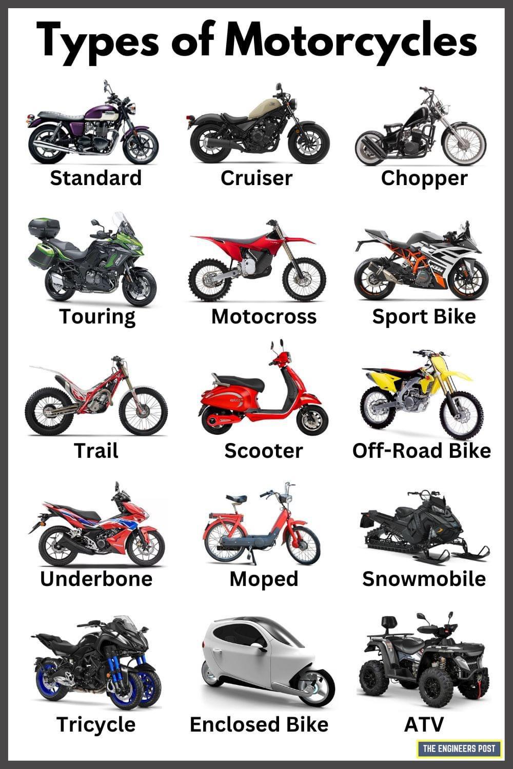 15 Types Of Motorcycles Know Your Options Daily Infographic